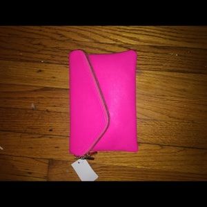 Neon pink wallet